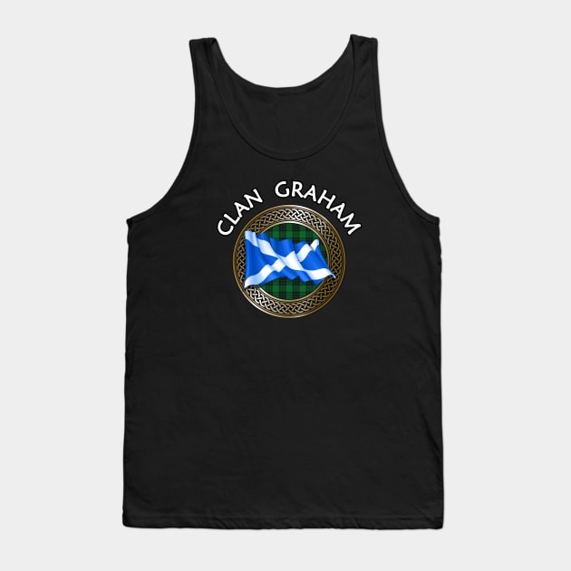 Clan Graham Crest & Tartan Knot Tank Top by Taylor'd Designs